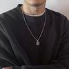 neue geometrische Retro-Alien Kette mit rundem Anhänger